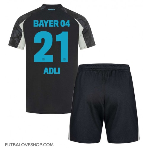 Dres Bayer Leverkusen Amine Adli #21 Tretina pre deti 2024-25 Krátky Rukáv (+ trenírky)